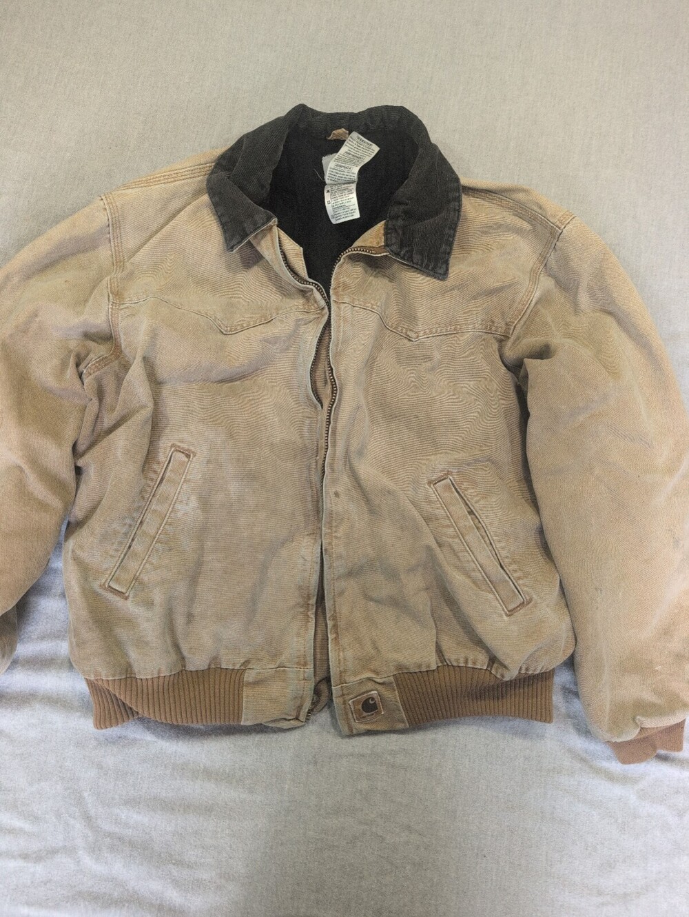 Vintage 2005 Carhartt J14 BRN work patina and farm distressed! size XXL